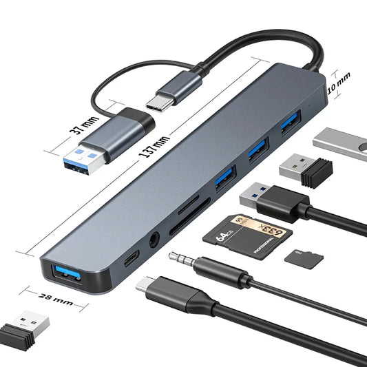 8-in-1 USB-C Hub – Expand Your Connectivity