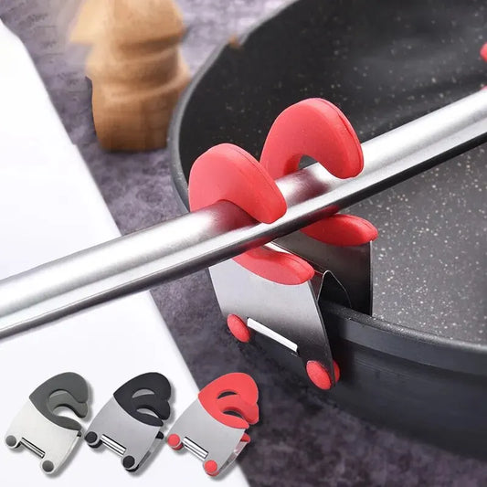 Stainless Steel Pot Clip – Spoon Rest & Anti-Scald Holder