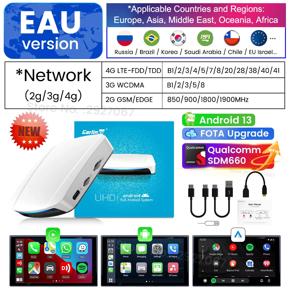 2024 CarlinKit AI Box – Wireless CarPlay & Android TV in One!