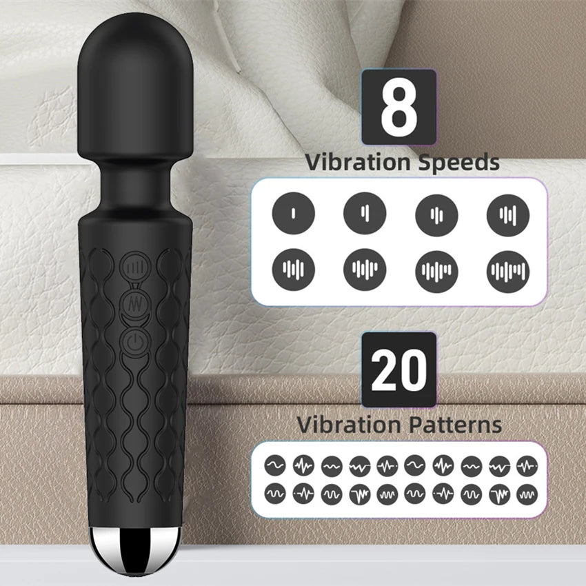 20 Modes AV Stick Clit Vibrator for Women