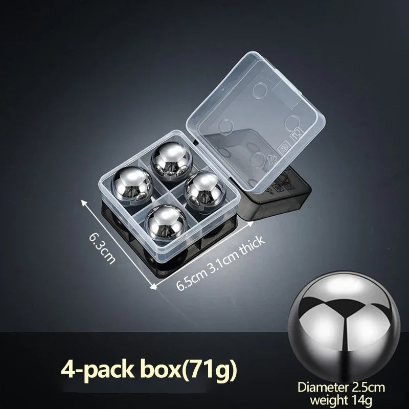 Reusable Stainless Steel Ice Cubes – Set of 2/4/8