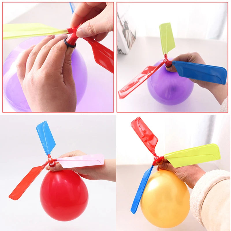 6PCS Air Balloon Helicopter Flying Toys Set