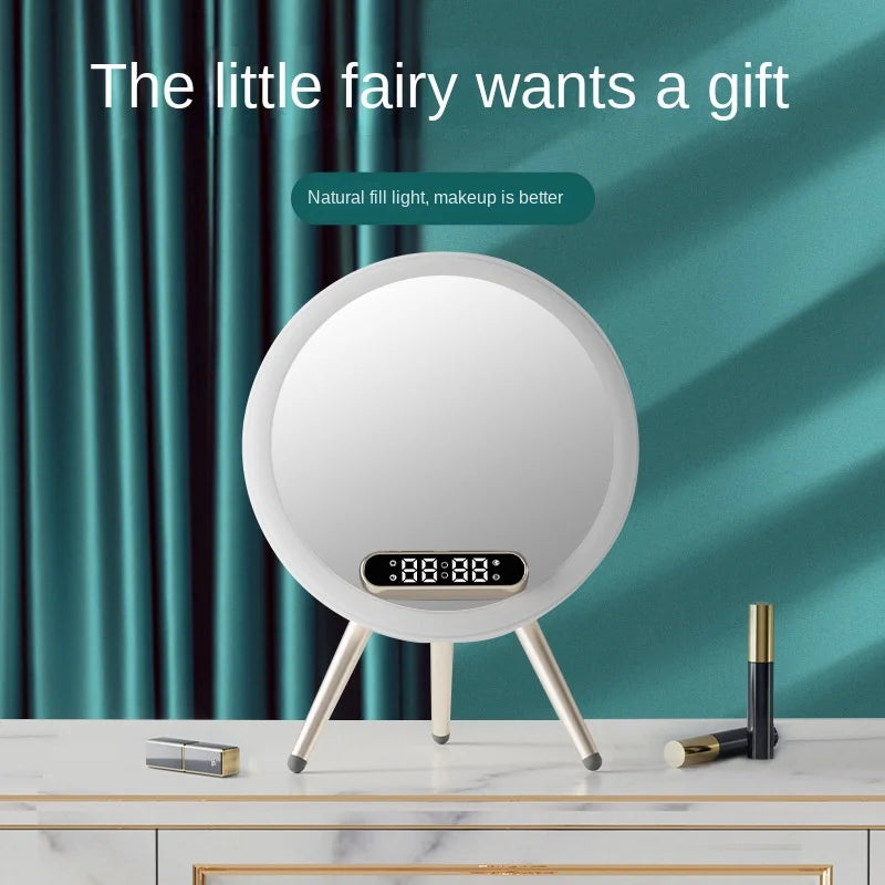 Smart Bluetooth Makeup Mirror with Wireless Charger
