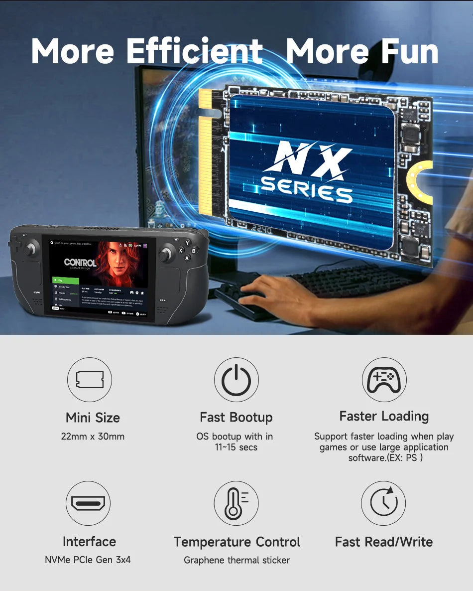 KingSpec 2230 NVMe SSD 512GB 1TB Steam Deck