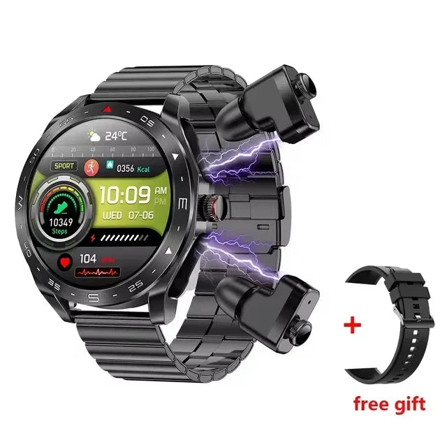 Smartwatch with Built-in TWS Earbuds