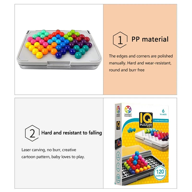 120 Challenges IQ 3D Puzzle Board Game – Classic Pyramid Brain Teaser 🧠🔺