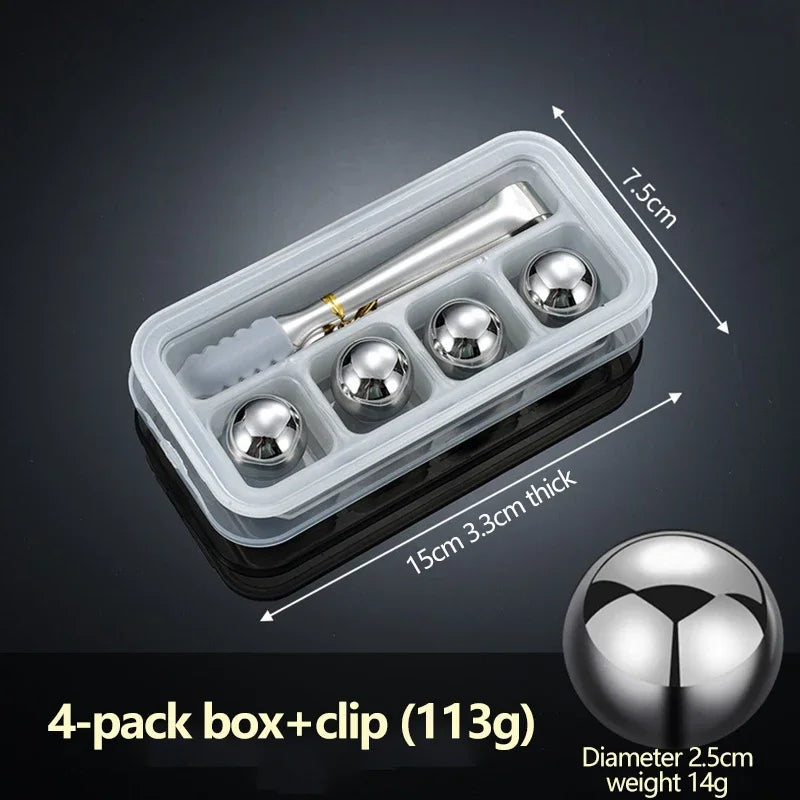 Reusable Stainless Steel Ice Cubes – Set of 2/4/8