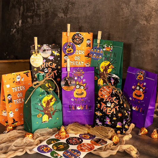 Happy Halloween Cartoon Paper Gift Bags