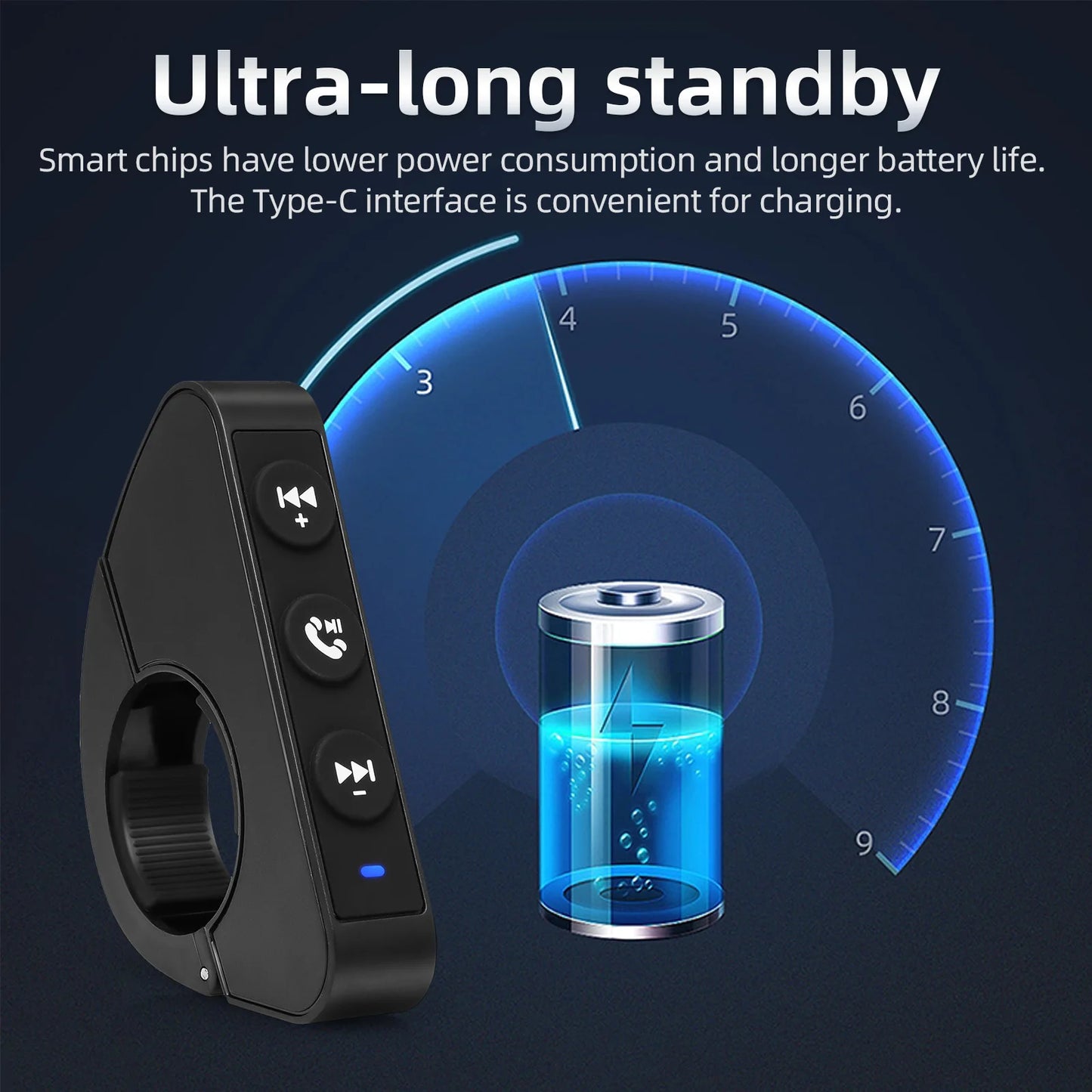 Motorcycle Bluetooth Handlebar Media Controller Switch