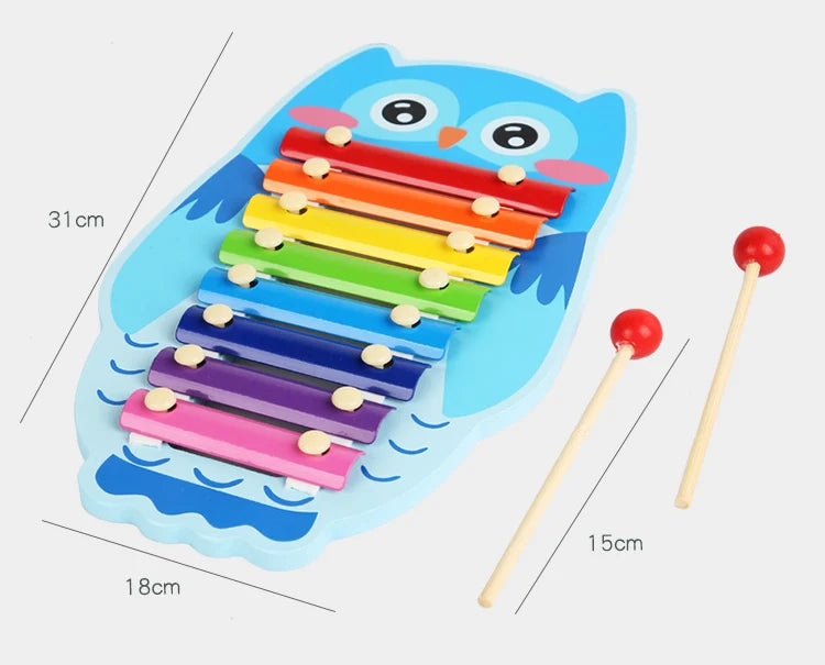 Montessori Wooden Xylophone – 8-Tone Musical Fun for Kids!