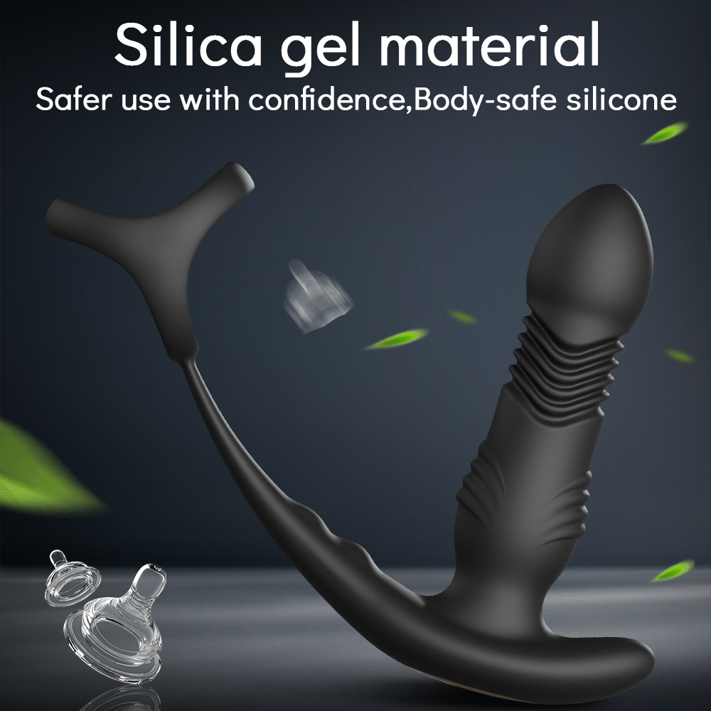 Wireless Thrusting Anal Vibrator with Cock Ring