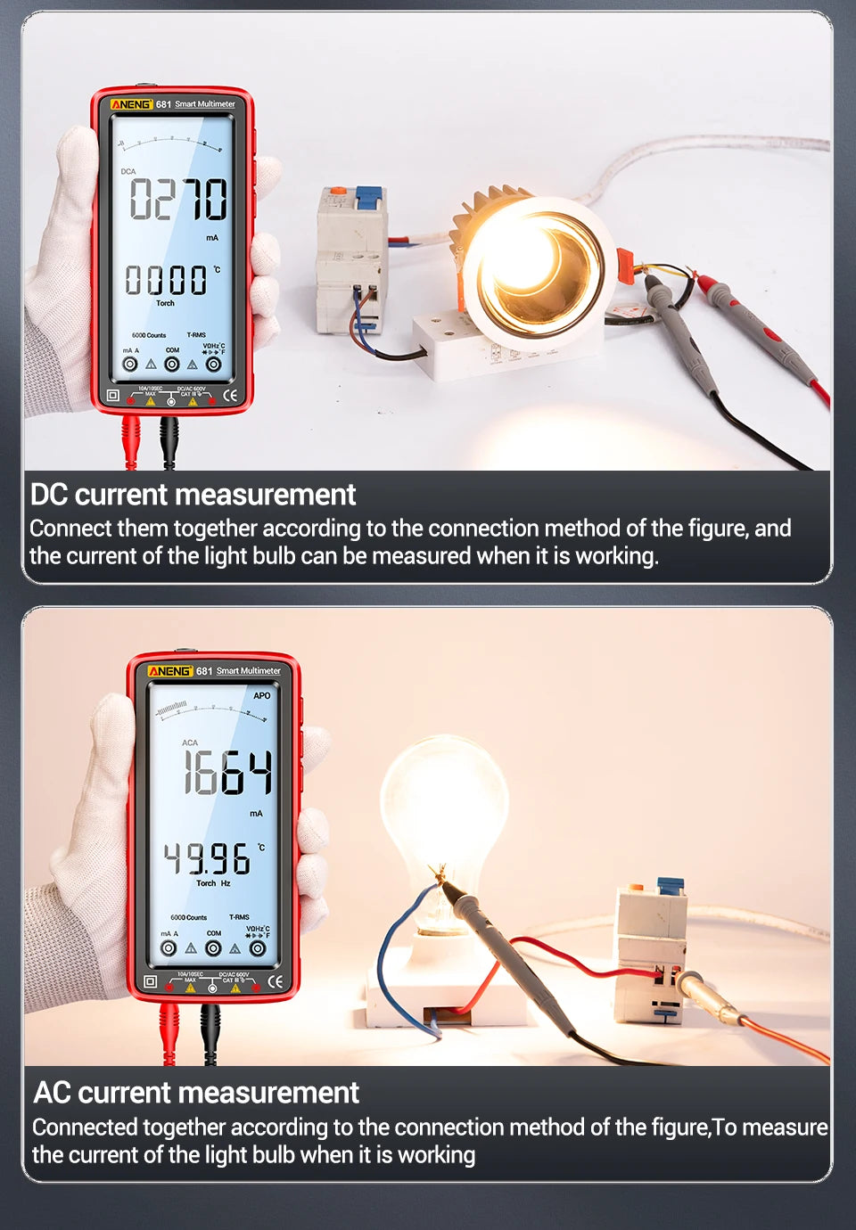 ANENG 681 Rechargeable Digital Multimeter Tester