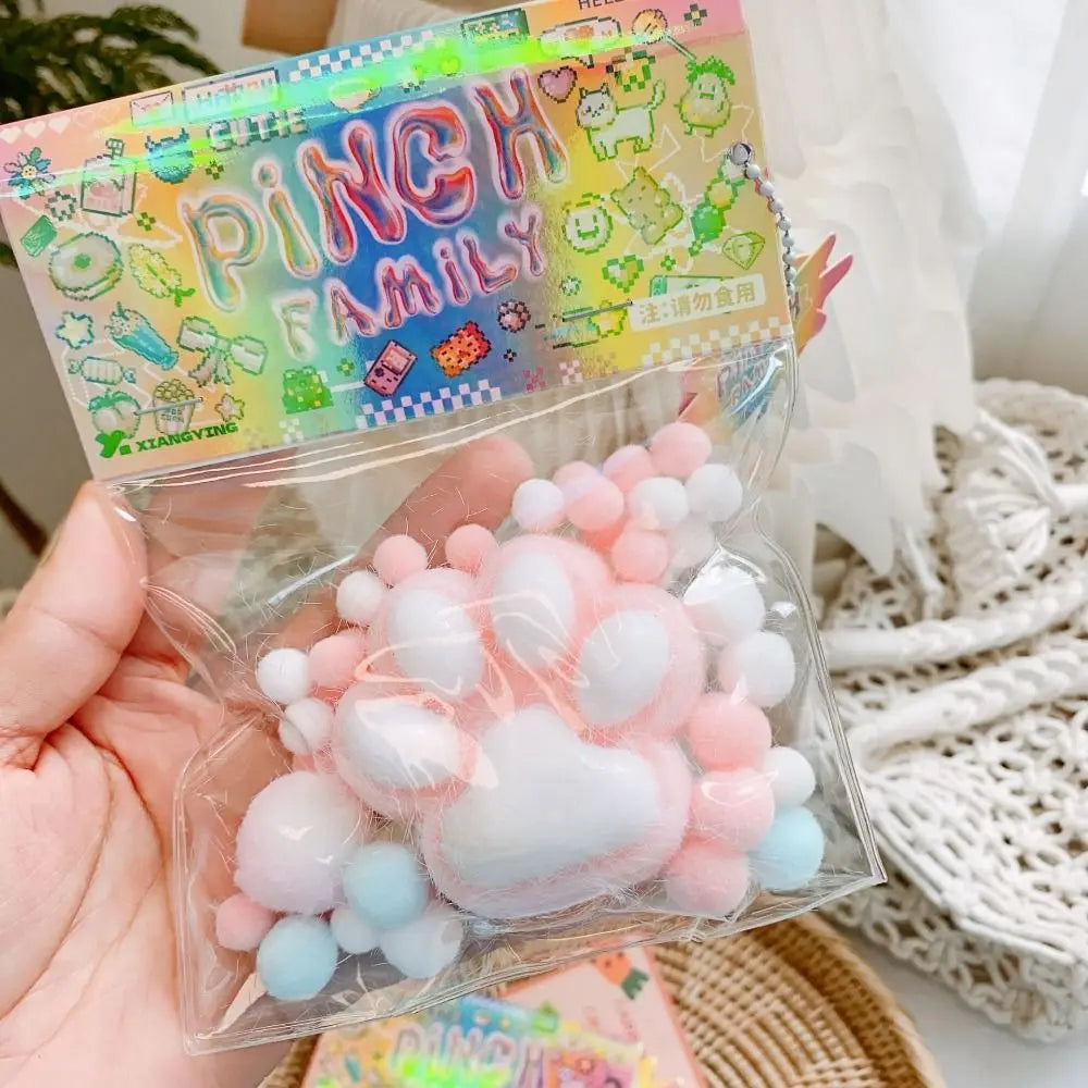 Mini Cat Paw Squeeze Toy for Stress Relief