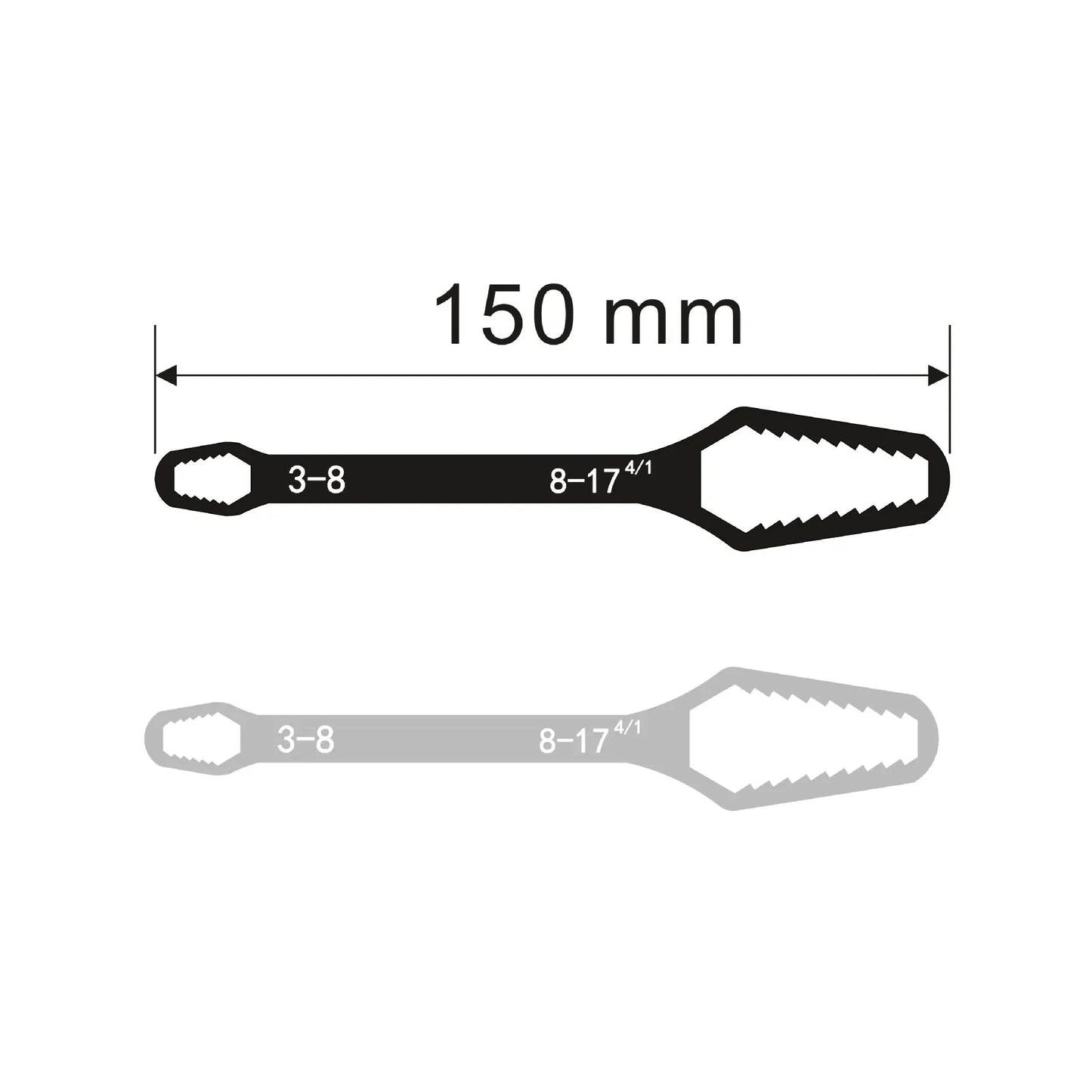 3–17mm Universal Self-Tightening Torx Wrench Tool