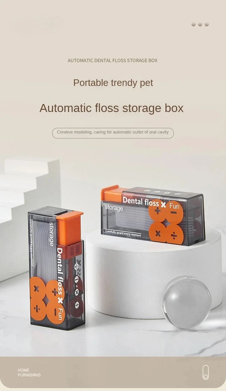Portable Floss Dispenser Includes, Automatic Ejectable Floss