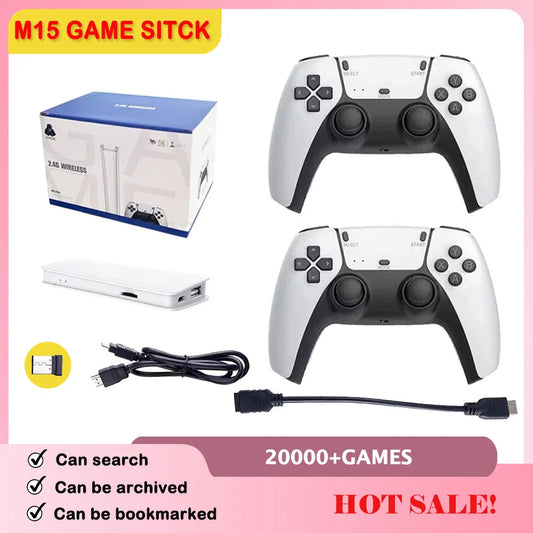 M15 4K Retro Game Stick with Wireless Controllers