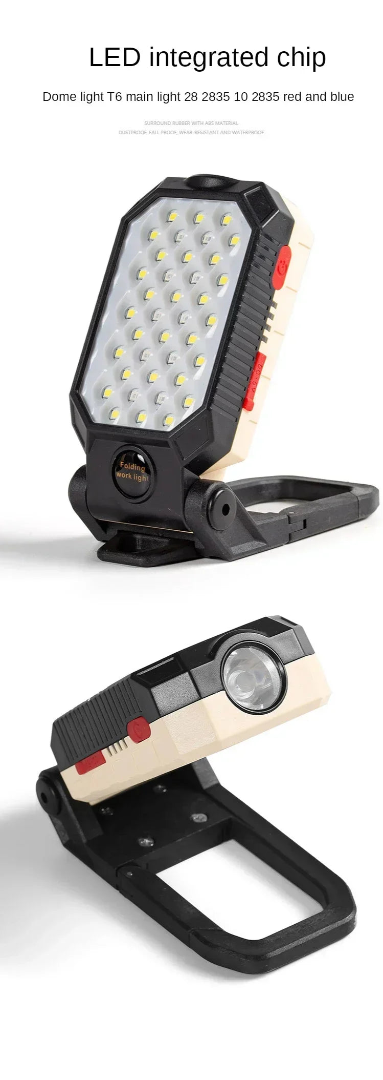 Rechargeable LED Flashlight & Work Light with Power Bank