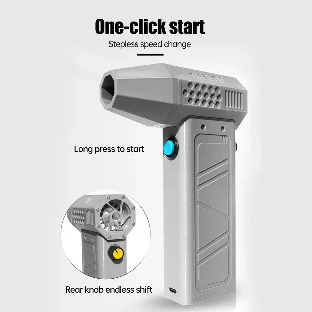 Blast away dust with this 140,000RPM turbo air blower!