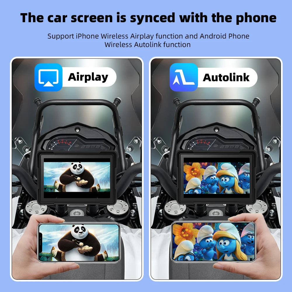 EKIY 5″ Wireless CarPlay & Android Auto GPS Display
