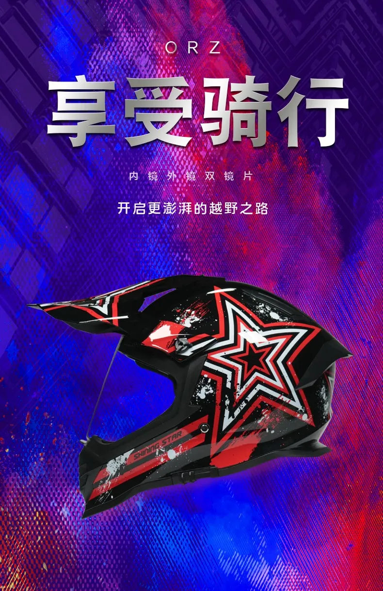 Motorcycle ATV Motocross Off-Road Racing Helmet