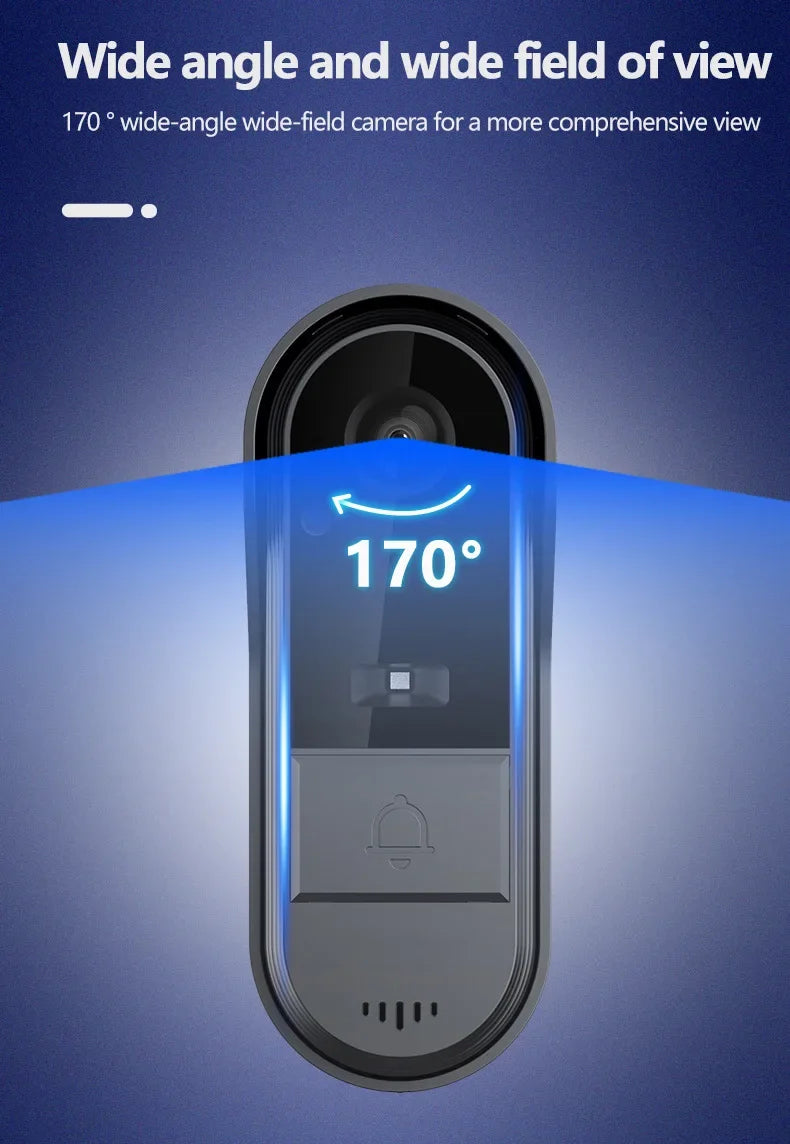 Wireless Intercom Doorbell with 4.3" HD Screen