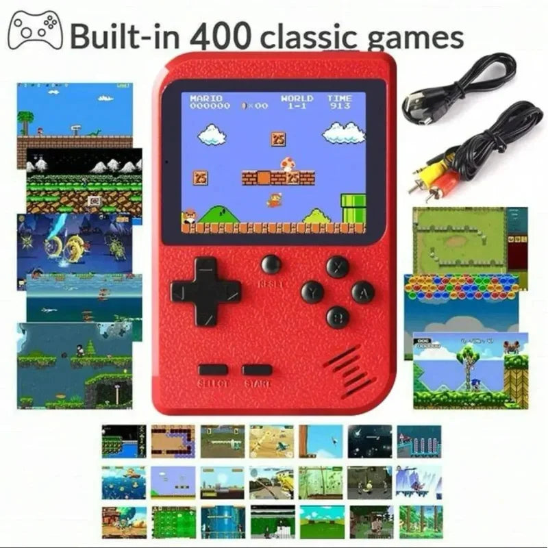 Retro Handheld Game Console – 400 Classic Games & TV Connection!