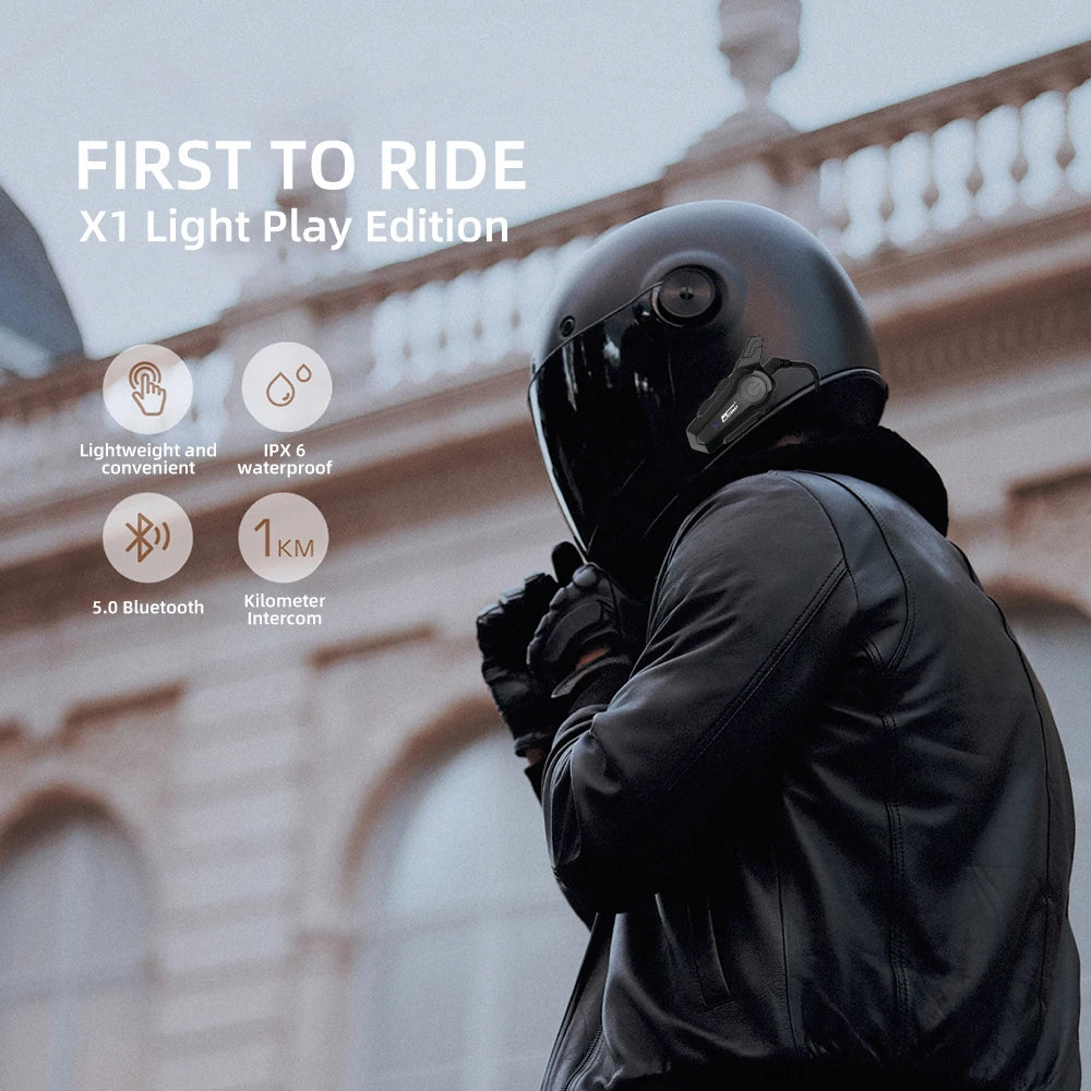 Bluetooth Motorcycle Helmet Intercom Headset 1000M