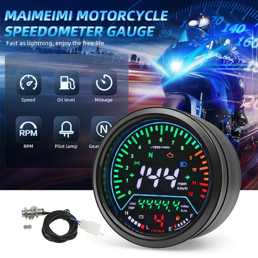 Digital Speedometer Panel for Harley & Honda Bikes