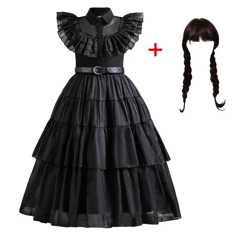 Wednesday Addams Kids Gothic Halloween Costume