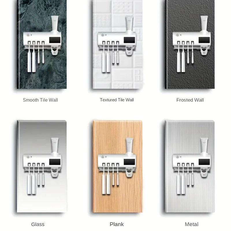 Smart Toothbrush Holder with Auto Dispenser