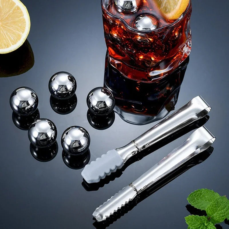 Reusable Stainless Steel Ice Cubes – Set of 2/4/8