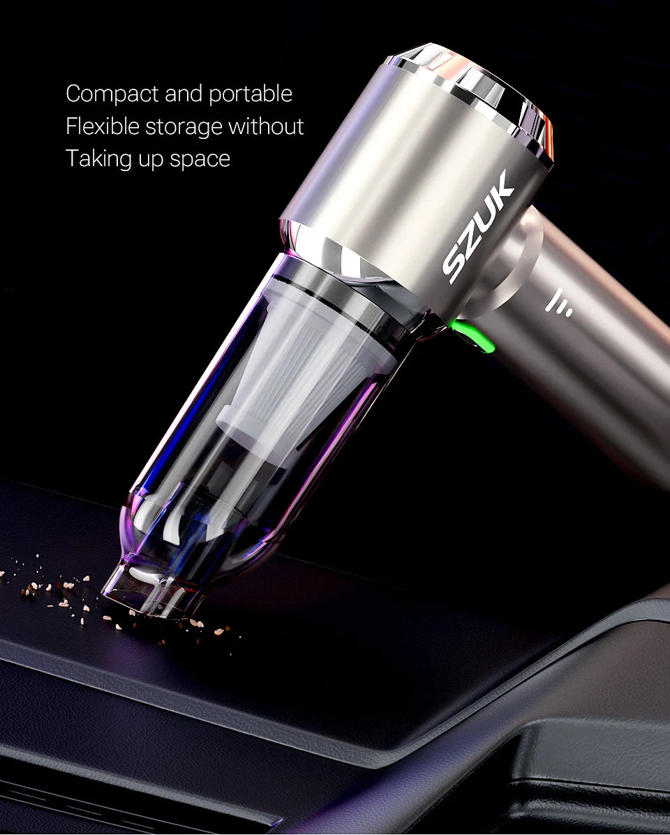 SZUK C012MAX Wireless Car Vacuum – Strong Suction Mini Cleaner