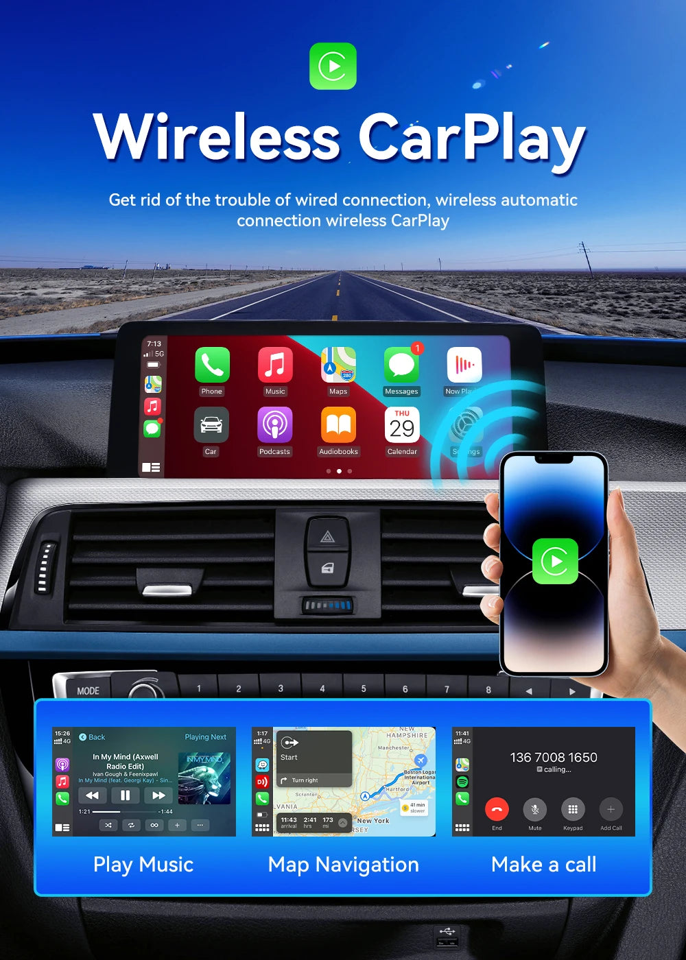 CarlinKit Android 13 AI Box – Wireless CarPlay with Smart TV Power!