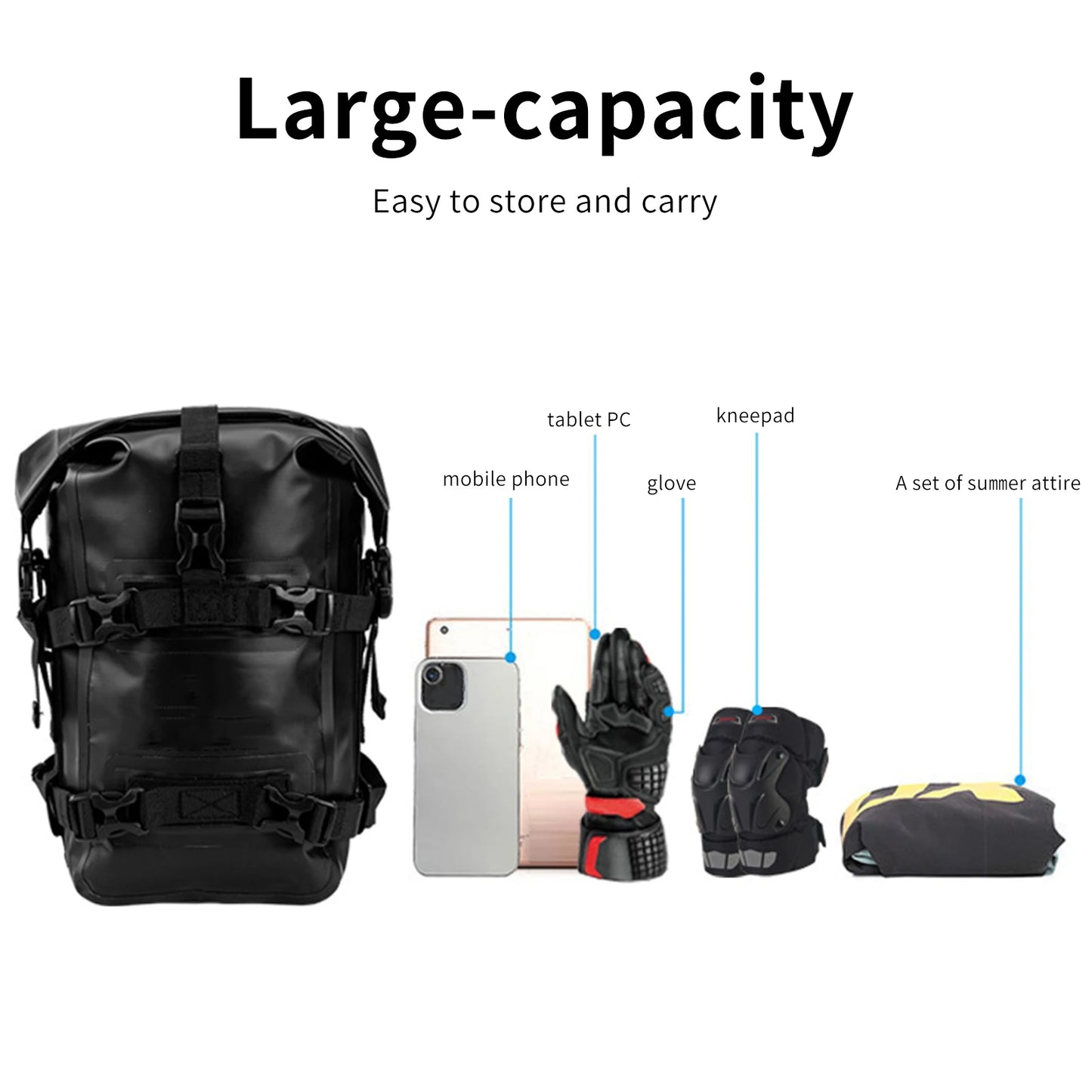 Carry essentials securely with this waterproof frame bag!