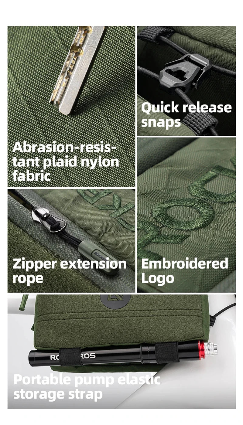 Top Tube Bicycle Bag – Frame & Saddle Storage with Phone Holder