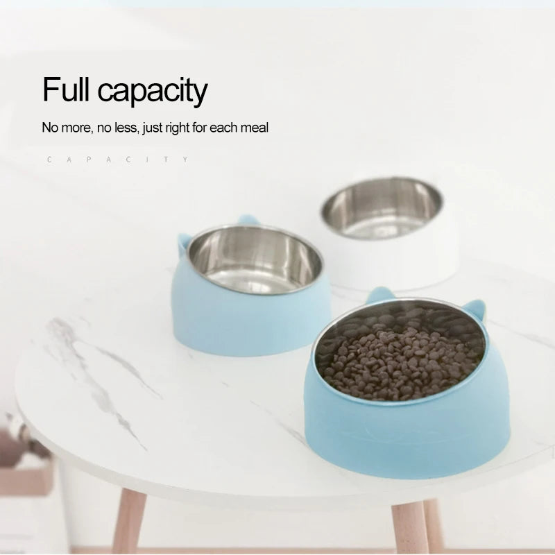 Stainless Steel Cat Feeding Bowl – Cute & Practical for Your Pet!