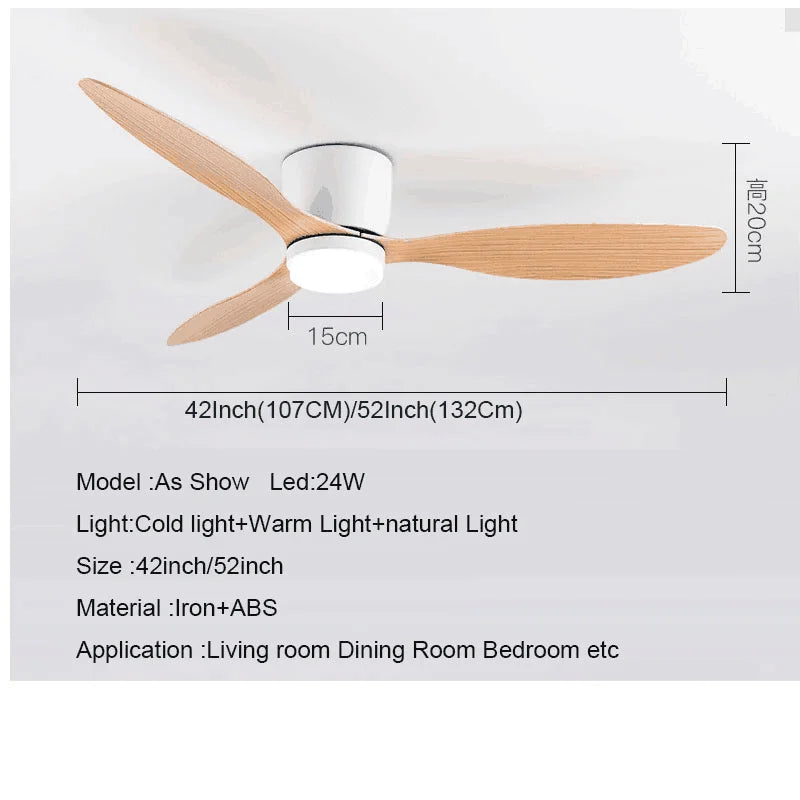42-52 Inch DC Motor Ceiling Fan Remote Control