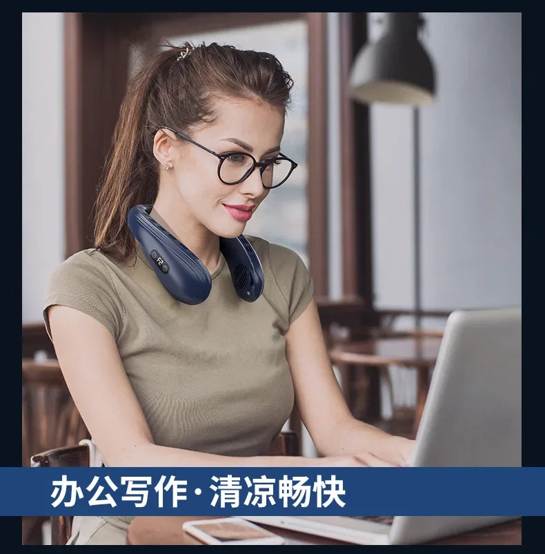 Portable Neck Air Conditioner Bladeless Cooling Fan