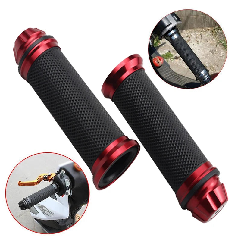 Universal Rubber Motorcycle Grips Throttle Handlebar