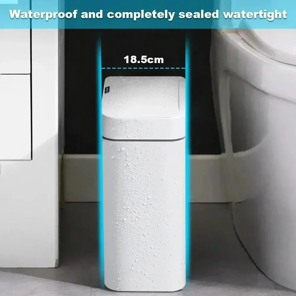 15L Smart Bathroom Trash Can Touchless Auto