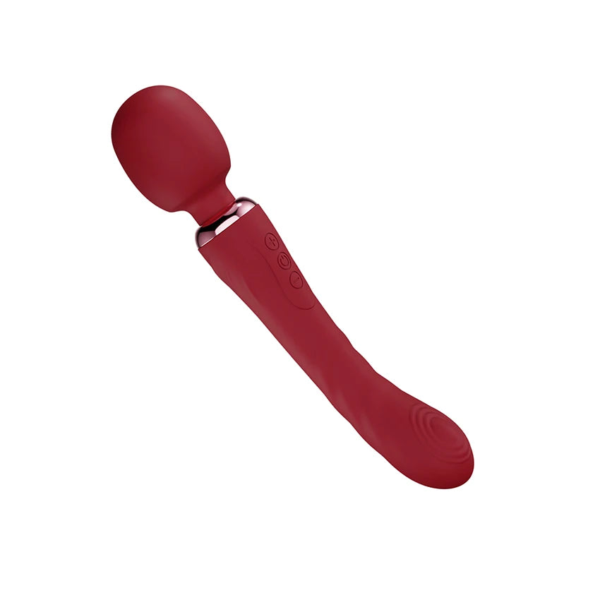 Powerful Dual Motor Silicone Dildo Vibrator Wand