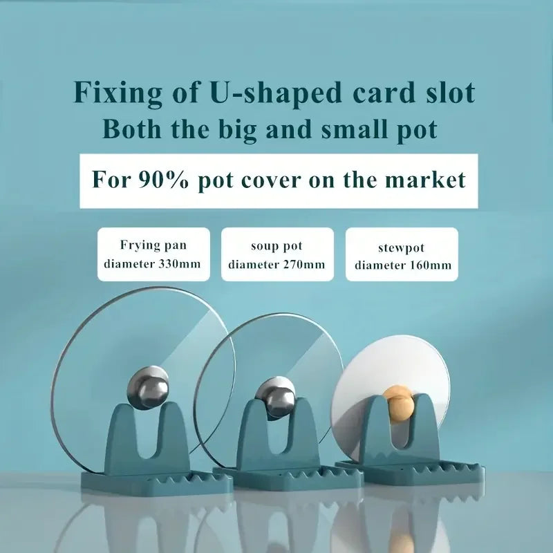 Foldable Pot Lid & Spoon Holder Kitchen Organizer Rack Stand