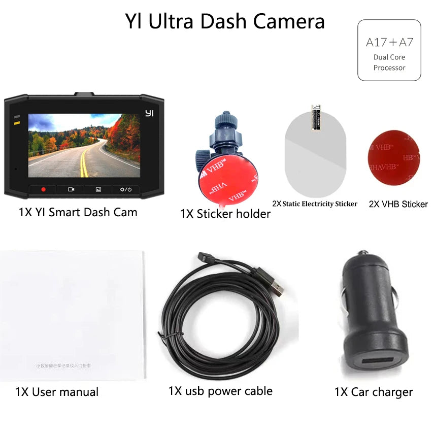 YI Smart Dash Cam – Full HD 1080P with ADAS Safety