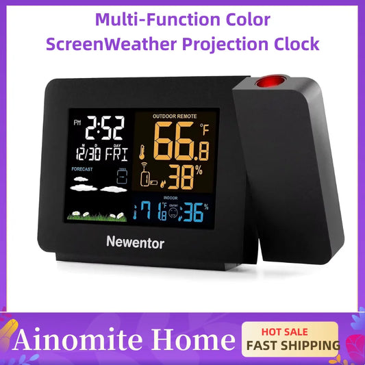 Smart Atomic Clock with Wireless Sensor & Projection
