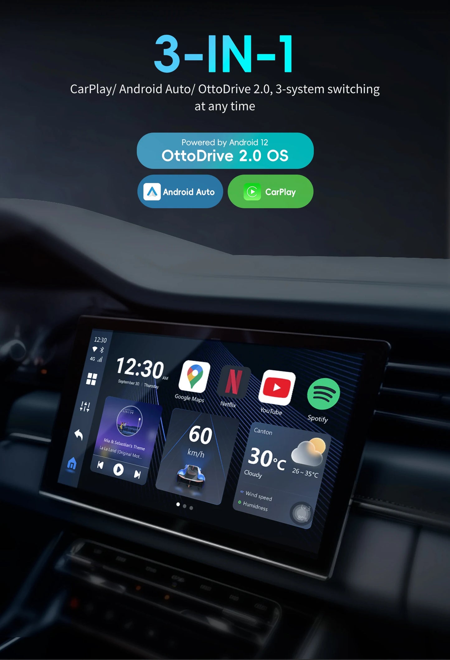 Ottocast P3 AI Box – Upgrade Wired CarPlay to Wireless Smart Hub!