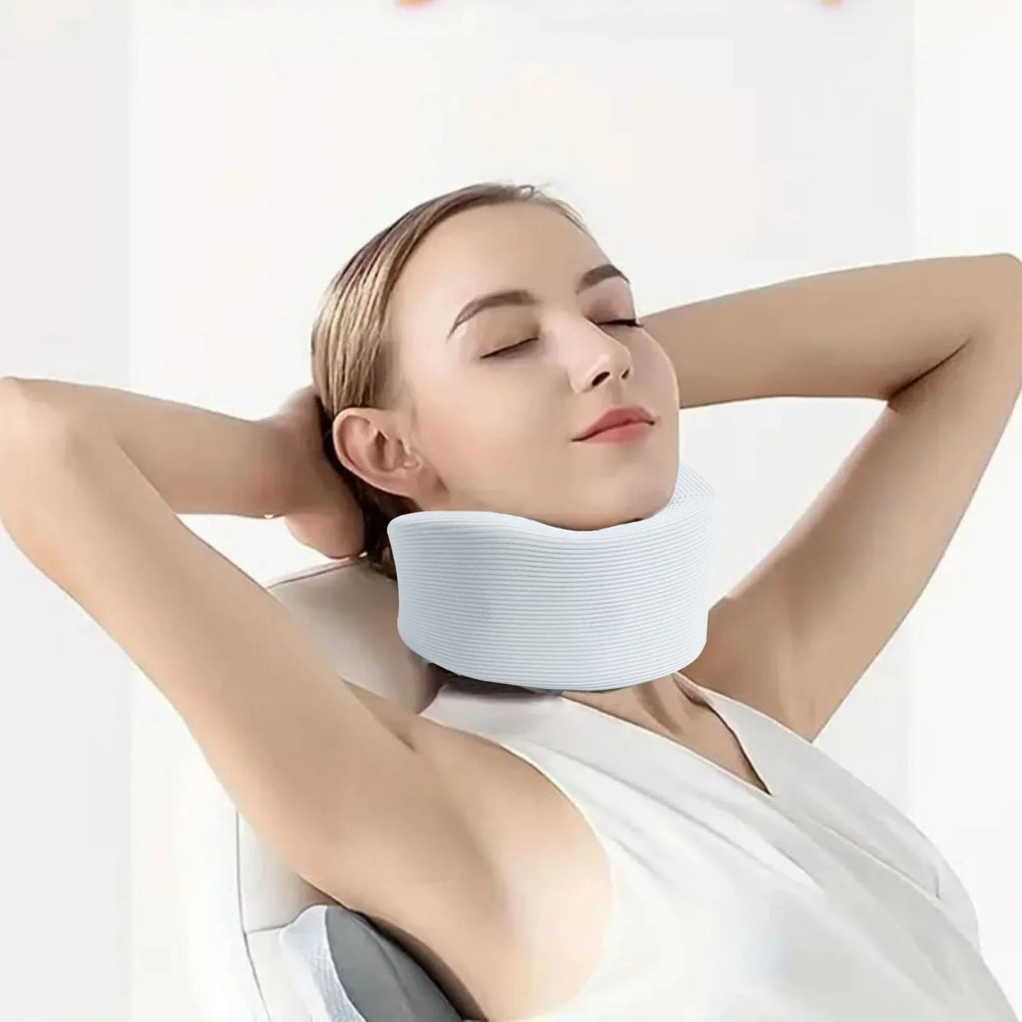 Sleep comfortably with adjustable neck support brace!