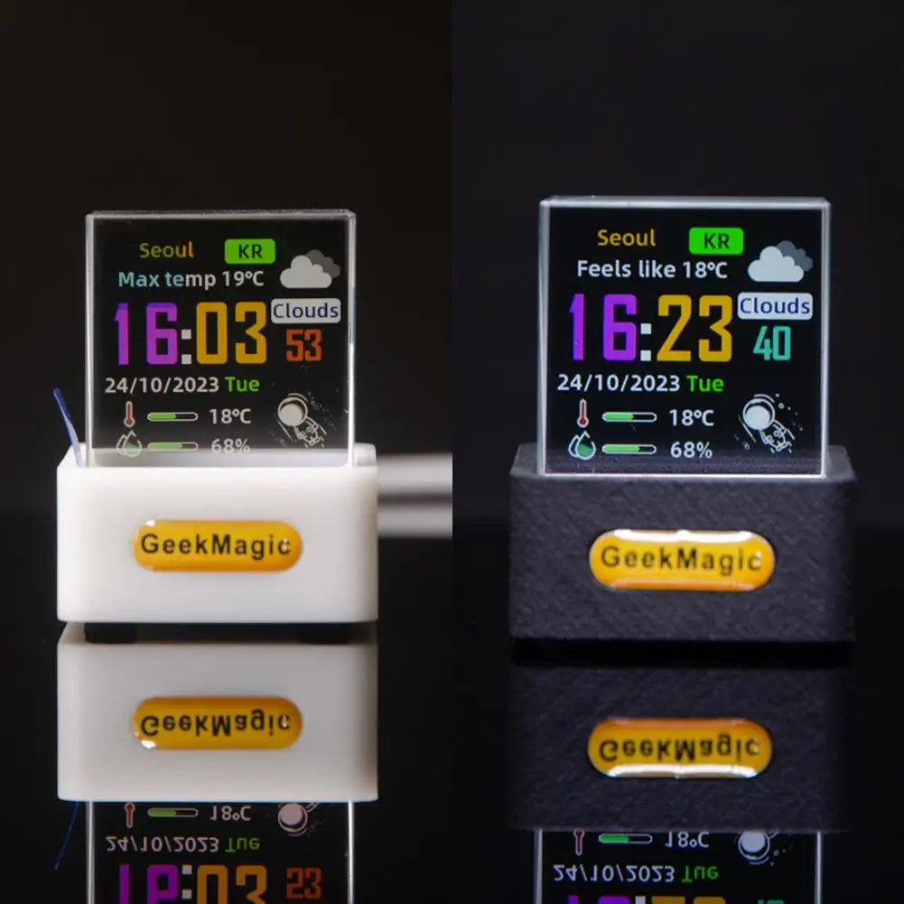 WiFi Smart Crystal Cube Photo Weather Clock