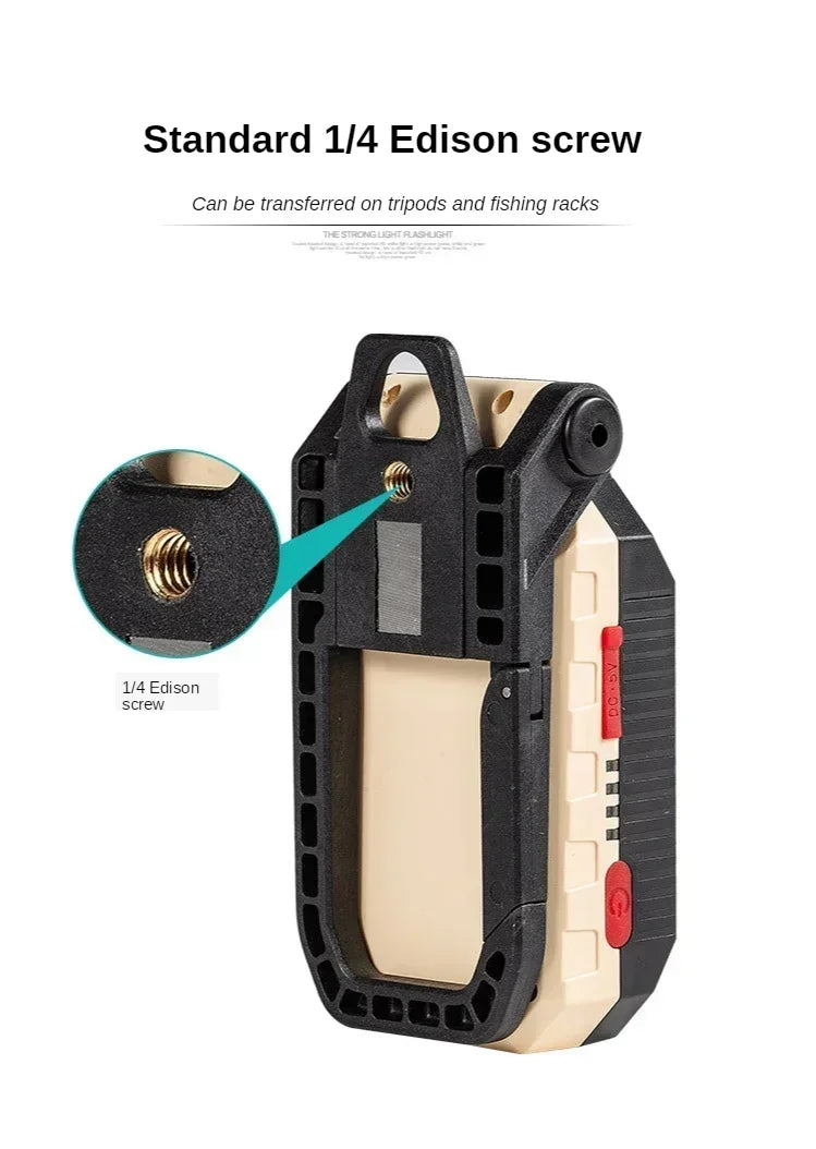 Rechargeable LED Flashlight & Work Light with Power Bank