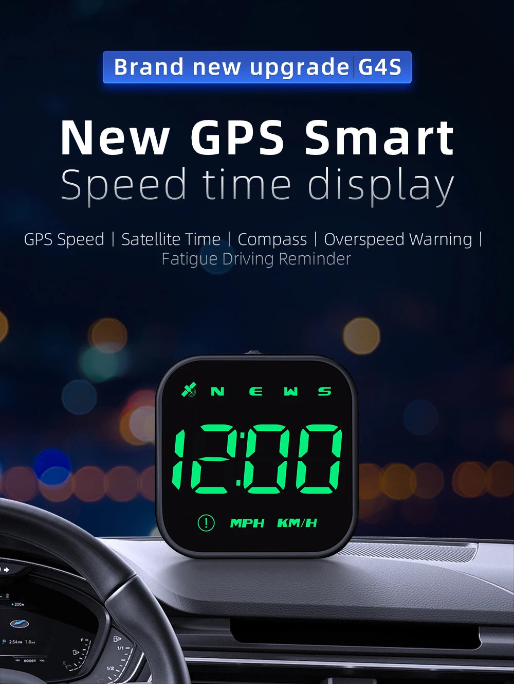 G4S HUD Smart GPS Speedometer – All-in-One Display