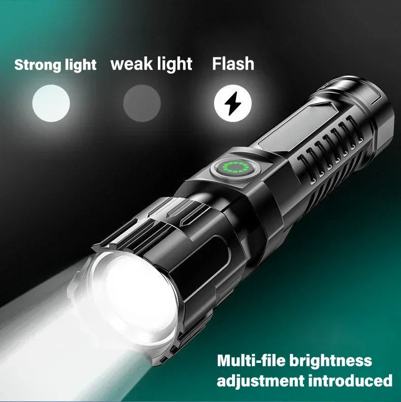 2000LM Tactical LED Flashlight USB Rechargeable